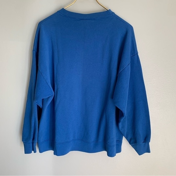 Vtg 90s 1997 Looney Tunes boxy crewneck sweatshirt blue L/XL - Picture 3 of 9